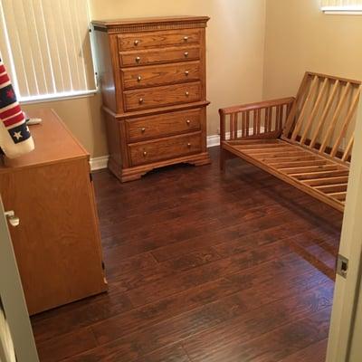 New flooring in Living and Dining rooms, and three bedrooms, installed by LA Carpet April 2016.