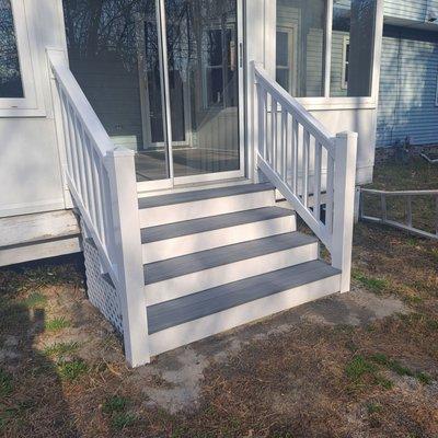 Back steps to sunroom