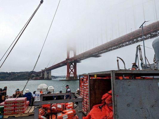 under the GG Bridge