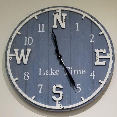 Lake time wall clock.