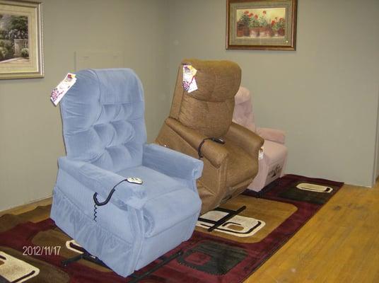 Lift chairs instock or special orders