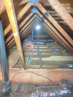 Attic Insulation Before