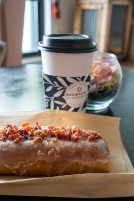 Bacon long john and lavender chai latte are wins