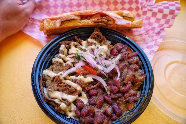 Ropa Vieja Rice Bowl and fake ass cuban