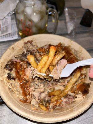 Pulled pork fries