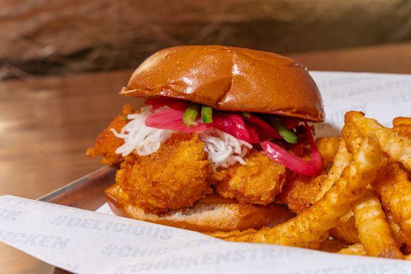 Holdaak Original Fried Chicken Sandwich with Fries