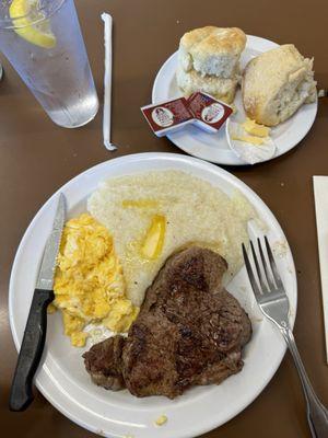 Steak and eggs