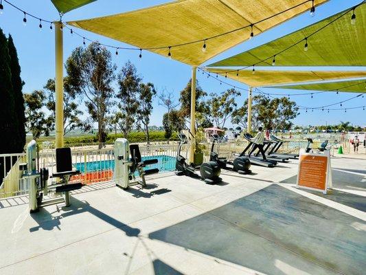 Outdoor workout area.