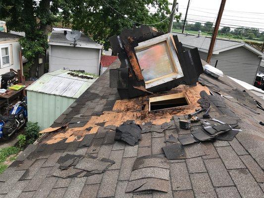 Replacing old Leak skylight