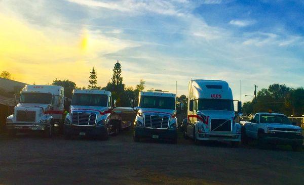 Some of the fleet at sunset