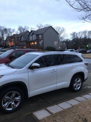 After--blown away by the professionalism, finished work and just how good the car looks. Tinted the front windows to match the back.