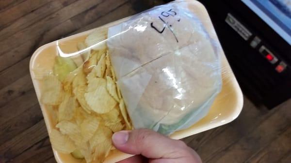 $5 for a sandwich and some potato chips. Outstanding value.