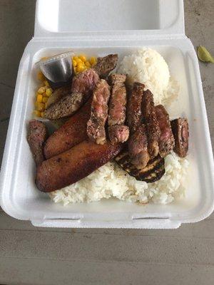 Steak & Sausage plate