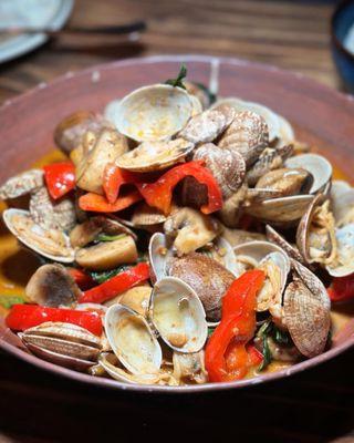 Clam with Basil Sauce