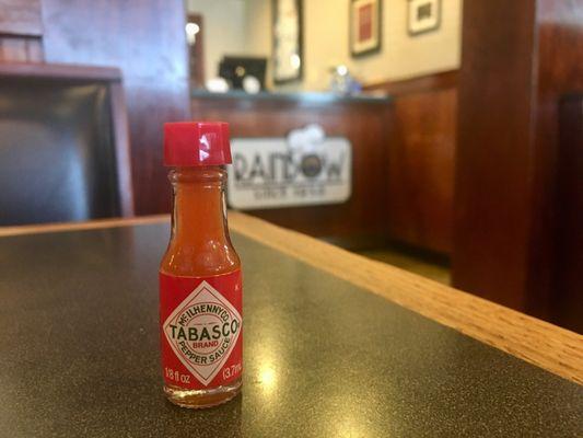 We always bring our own hot sauce to breakfast...