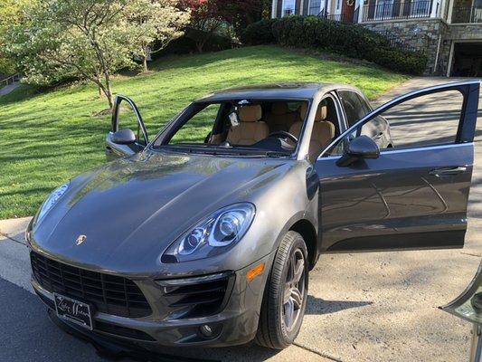 2018 Porsche Macan S windshield replacement done in Bethesda, MD