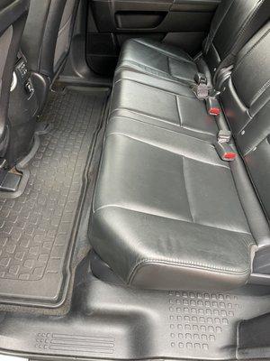 Shiny clean seats and floor mats.