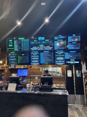 Menu at the shack