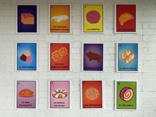 Cute wall mural art! The periodic table of baked goods?