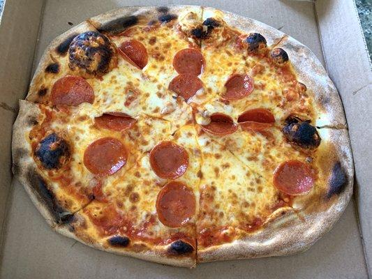 Pepperoni and cheese pizza