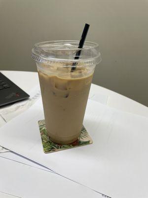 Large iced latte