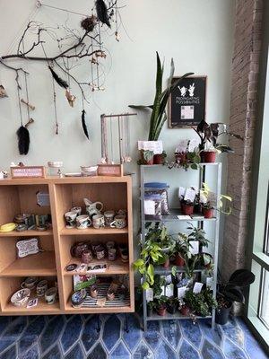 Small businesses displays. Even sells plants!