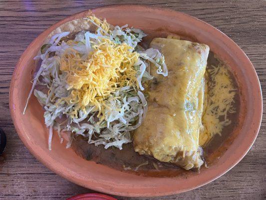 Al a carte green corn tamale and bean tostada