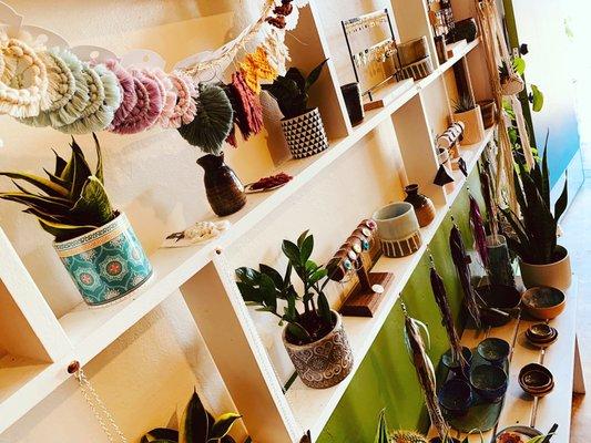 Local art, ceramics, jewelry, plants, and more!