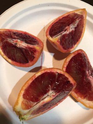 Blood oranges are sweet n juicy. Especially after being kept in the fridge