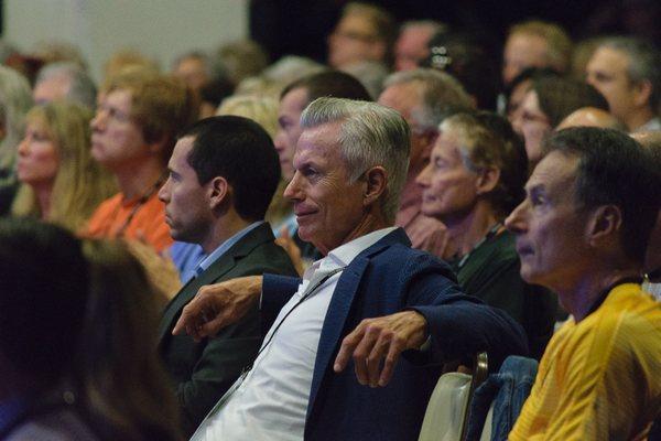 James Strole listening to ground breaking science at RAAD Fest with David Kekich and Nuno Martins.