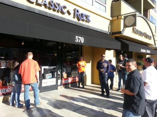 Seriously, they're going to serve us beer in a jewelry store?