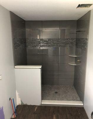 Stall Shower tile installation Haddonfield, New Jersey. Pepe Tile Installation. Tile installer South Jersey