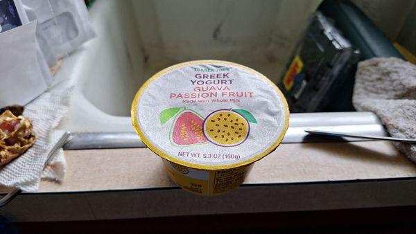 Trader Joe's guava passion fruit Greek yogurt