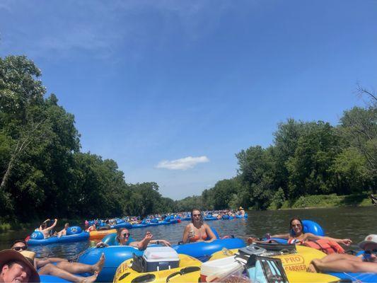 Beautiful float with friends