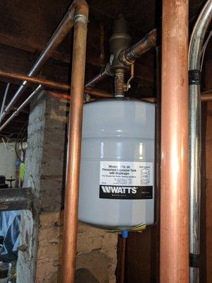 Heating Expansion Tank Installation.