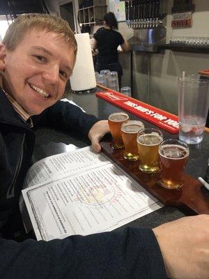 My flight of beer