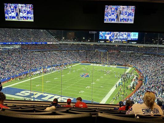 Field view from Caesars Sportsbook Lounge