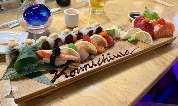 Sashimi sampler platter