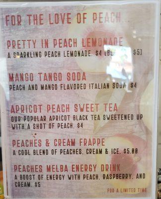 Peach inspired specials