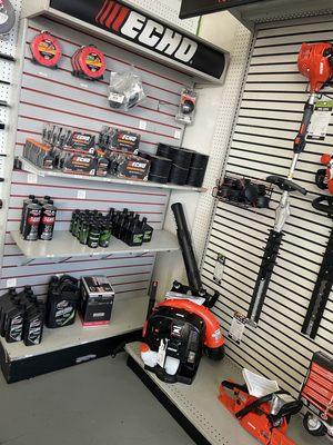 Hedge trimmers, oils line trimmer line, backpack blowers we sell new and repair.