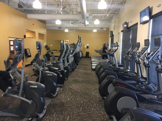 Plenty of cardio equipment - never full!