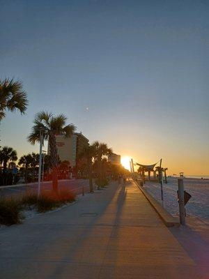 Walking by the beach as the sun comes up over the beach is always a beautiful thing. Good morning!!