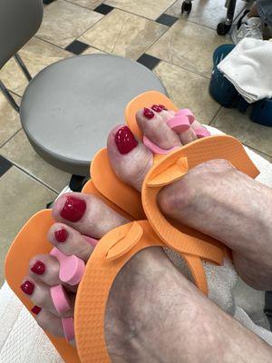 Red Pedicure