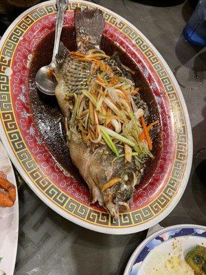 Steamed tilapia