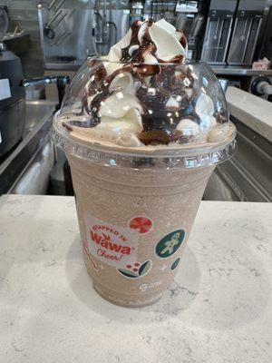 Custom Peppermint Frappe with extra shot of espresso