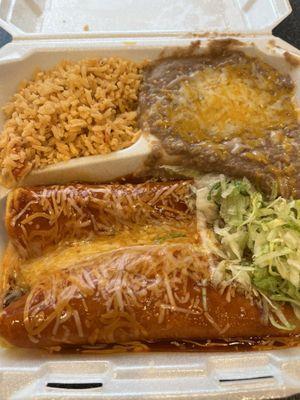 Enchilada (ground beef) combo