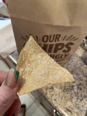 Way too much salt on 50% of the chips