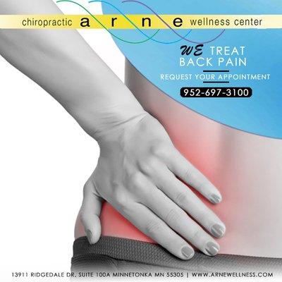 We treat back pain Minnetonka, MN by Arne Wellness Center. Schedule your back pain appointment: 952-697-3100. http://www.arne...