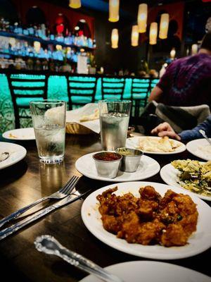 Yes, our table is full of delicious food