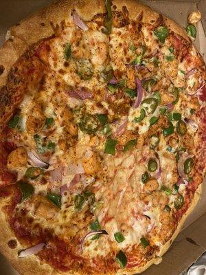 Chicken tikka pizza